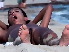 Nude Beach - Hard Nipple Mature