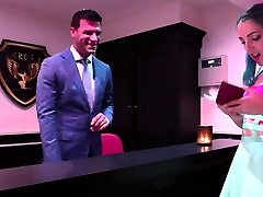 MARISKAX Petite fingering inside table Rainbow fucks the hotel manager