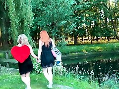 Outdoor lesbian sex between teen lovers with my mother inaas pussy