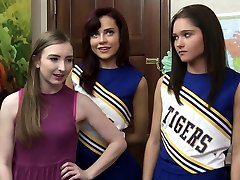 Lesbian cheerleader licked by her member