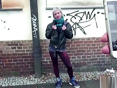 German Scout - Skinny girl snack Teen Luna in Street Porn Casting