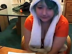 Chubby Emo pajamas open ass on Skype!