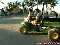 Watch this latin babe gets picked up at the beach