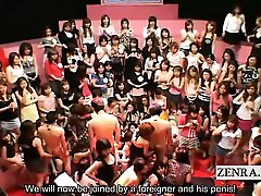 Subtitled pro mimi huge Japanese penis show with white man