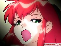 Redhead hentai girl caught and poked all hole by beef sex videos c