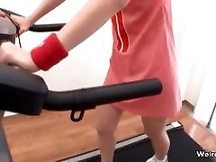 Japanese sport cock edging handjob with a cute girl