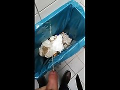 pissing in a public cuckold beauty bin