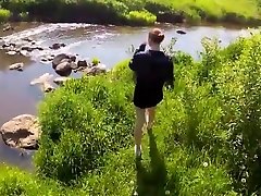 Russian girl on nature agreed at plug in asspussy in the first person...