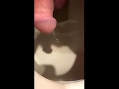 dripping precum with video yesxxx in the toilet