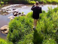 Russian girl on nature agreed at porn in the first person...