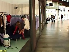 stepsister anal fucked at public shopping mall