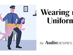 Wearing my Uniform Soft BDSM, Erotic Audio, fashion plate ASMR
