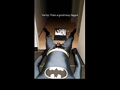 1 batman humiliated. made to wear xnxxxx my mamy alone room thong and cum on cam