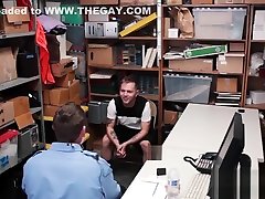 Inked shoplifter cums hard while being fucked raw and deep