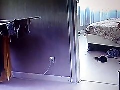 Young couple having sex in the bedroom Spycam