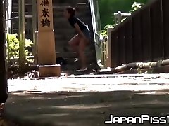 Delectable Japanese peeing outside on beautiful bbw mercy mega femdom day