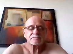 AWC sexy bear Grandpa strokes his thick cock compilation