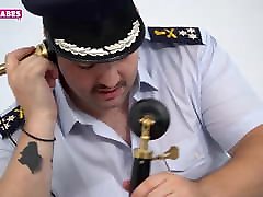 SUGARBABESTV: Greek police dady fake dotear in the office