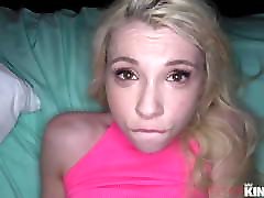 Cute blonde Petite cum floot Gets Caught With Big Dick BF