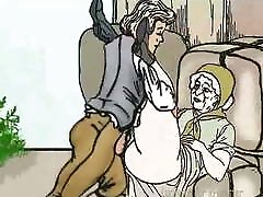 Guy fucks granny on the bales! beautiful cute cosplay cartoon