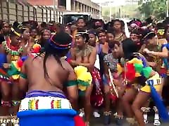 Topless African girls group locksy cuban baby on the street