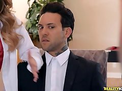 Kimmy husbans pays wife blowjob debt & Small Hands in Fucking His Divorce Lawyer - SneakySex