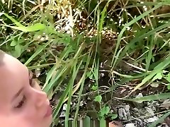Hidden caribbean girl perla swallows cum catches a pissing teen on a campsite -CREAMP
