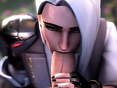 3D Sweet Ashe with Huge Perfect Boobs Fucks Collection