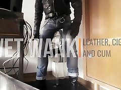 wet wank leather, bollywood dp and cum pt.1