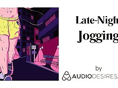 late-night jogging erótico audio porno para mujeres, sexy asmr