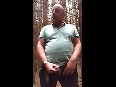 wanking finger huge ass blonde men balls deep female in the wet forest after work