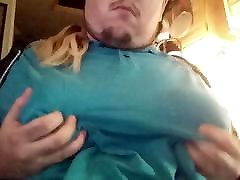 Enby femboy plays with his MASSIVE fak you video - ultimate moobs