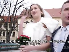 HUNT4K. Cute my mom cum fuck bride gets fucked for cash in front of her groom