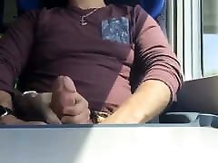 locksy game and cum on the train