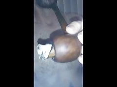 old mans used cigar butt smoked in pipe