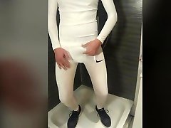 white nike online xxxvide compression pissed and under shower