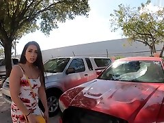 Roadside - Latina Fucks her Car Mechanics Dick for a Favor