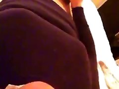 Sluttiest man whore wear girlfriendâ€™s bra and shirt with squirming orgasm