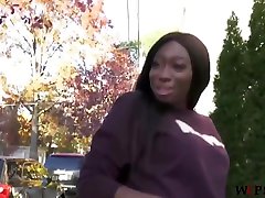 Ebony MILF with hairjob no Natural japanese migit and gets fucked in her phat ass
