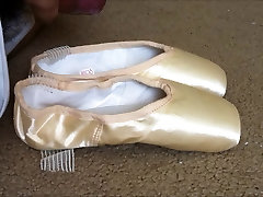 Cum in ballet pointe shoe