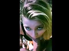 erstaunlich blondine mädchen choke auf bfs hahn und schlucken cum