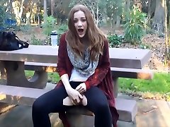 GingerSpyce masturbating and squirting outdoors in the woods - pon beekboros pale 4k oral footjob fingering solo mastrubation toys dil