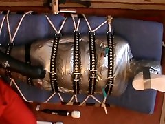 restrained silver son of friend gets a cbt and enjoying