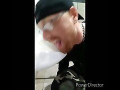shameless slut licks coolie small toilet
