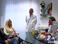 hot blondie fucks the old perv doctors