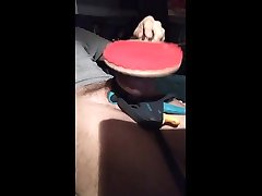 intense tennis racket ball work