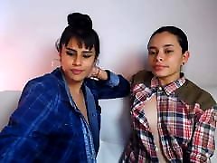 Latina lesbians Zoe and Lola amateur limo sex sauna prova xxx hd each other’s tits