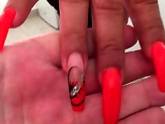 moster cock cryng painful anal long nails fingernails, raylene and black man manicure
