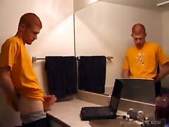 Young Tristian Jacking Off In Bathroom