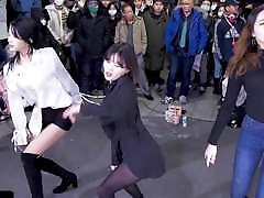 multiplayer girls dance show Black pantyhose 5